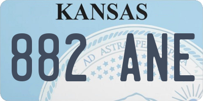 KS license plate 882ANE