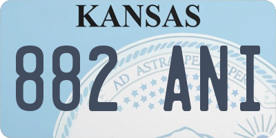KS license plate 882ANI