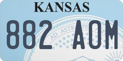 KS license plate 882AOM