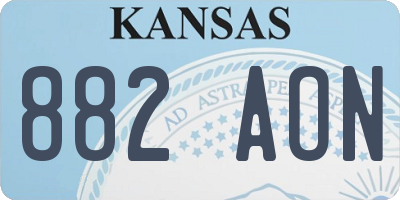 KS license plate 882AON