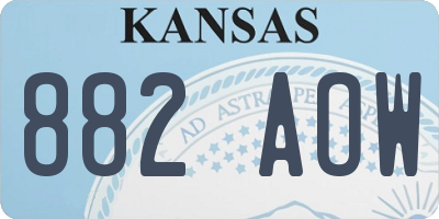 KS license plate 882AOW