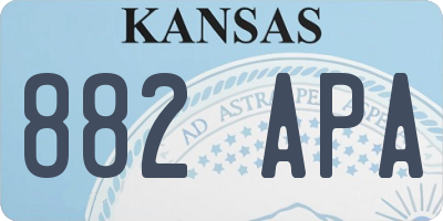 KS license plate 882APA