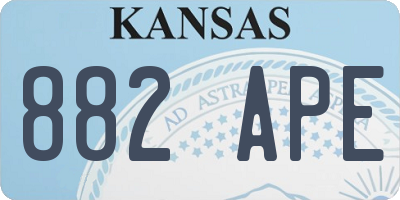 KS license plate 882APE