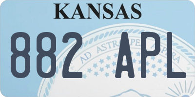 KS license plate 882APL