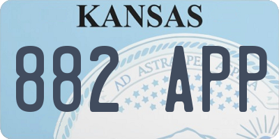 KS license plate 882APP