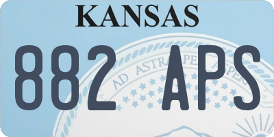 KS license plate 882APS