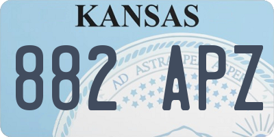 KS license plate 882APZ