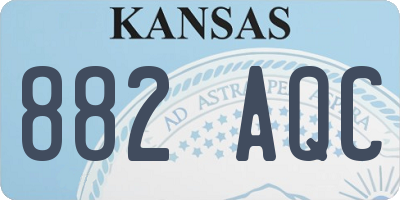 KS license plate 882AQC