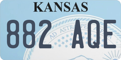KS license plate 882AQE