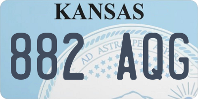 KS license plate 882AQG