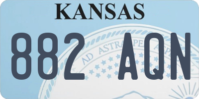 KS license plate 882AQN