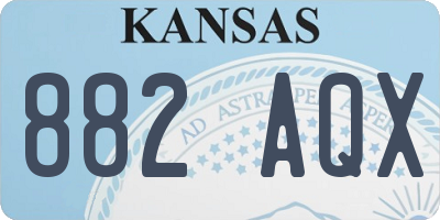KS license plate 882AQX