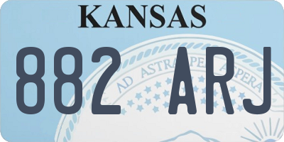 KS license plate 882ARJ
