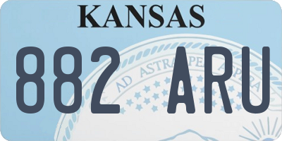 KS license plate 882ARU
