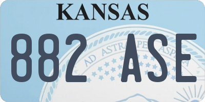 KS license plate 882ASE