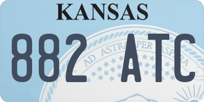 KS license plate 882ATC