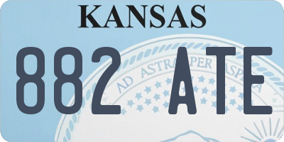 KS license plate 882ATE