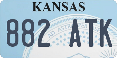 KS license plate 882ATK