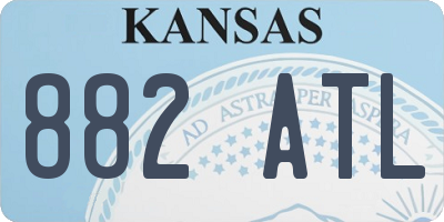 KS license plate 882ATL