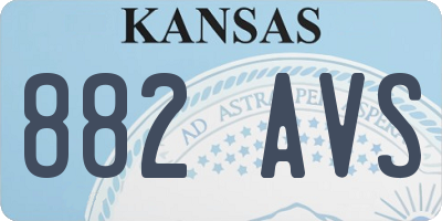 KS license plate 882AVS
