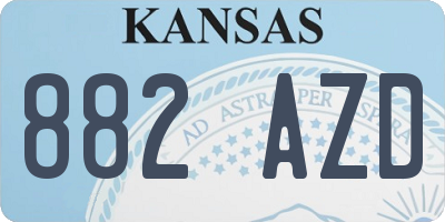 KS license plate 882AZD