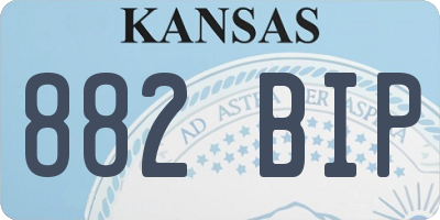KS license plate 882BIP