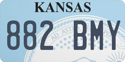 KS license plate 882BMY