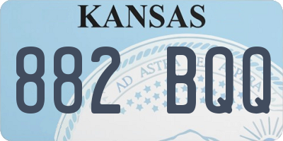 KS license plate 882BQQ