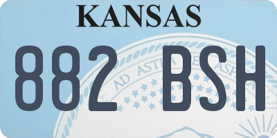 KS license plate 882BSH