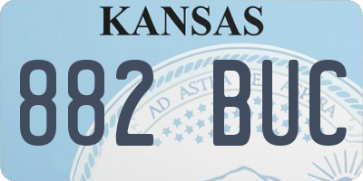 KS license plate 882BUC