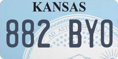 KS license plate 882BYO
