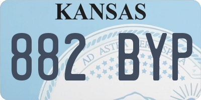 KS license plate 882BYP