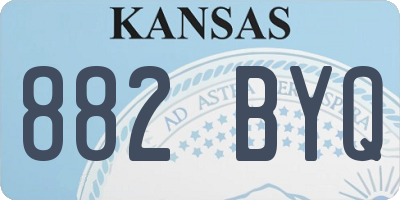 KS license plate 882BYQ