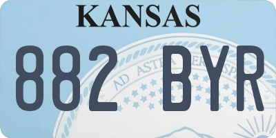 KS license plate 882BYR