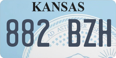 KS license plate 882BZH