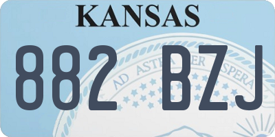 KS license plate 882BZJ