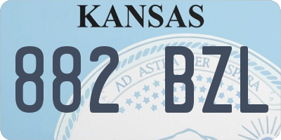 KS license plate 882BZL
