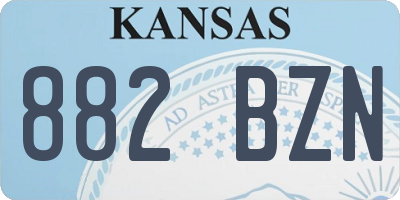 KS license plate 882BZN
