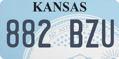 KS license plate 882BZU
