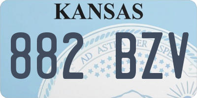 KS license plate 882BZV