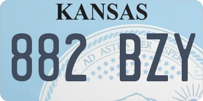 KS license plate 882BZY