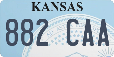 KS license plate 882CAA