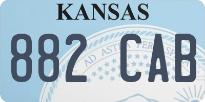 KS license plate 882CAB
