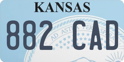 KS license plate 882CAD