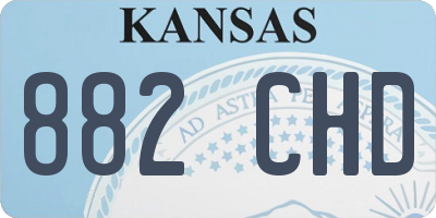KS license plate 882CHD