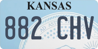KS license plate 882CHV