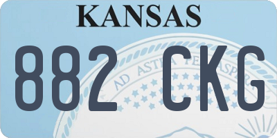 KS license plate 882CKG
