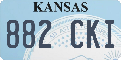 KS license plate 882CKI