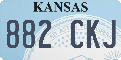 KS license plate 882CKJ
