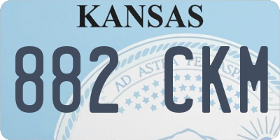KS license plate 882CKM